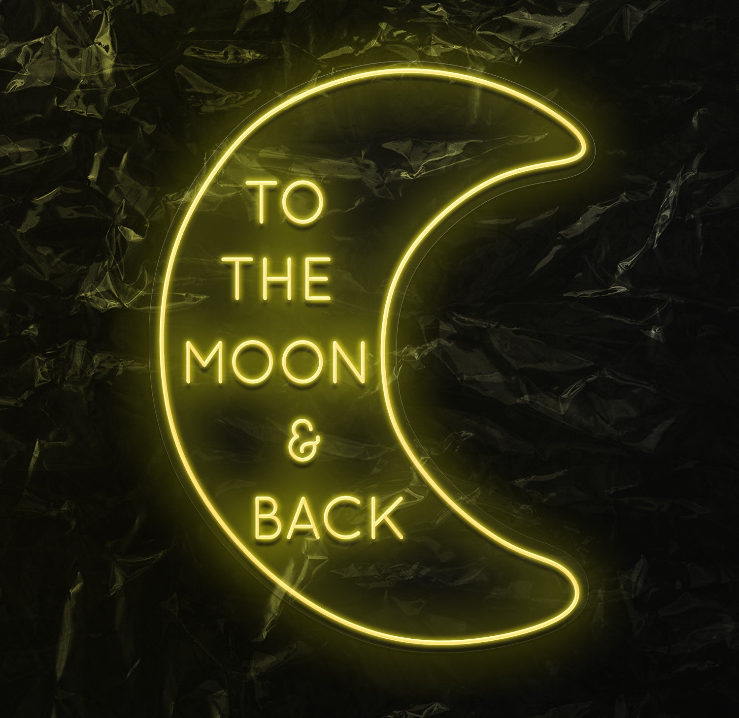 " To The Moon & Back" LED Neonschild - NEONEVERGLOW