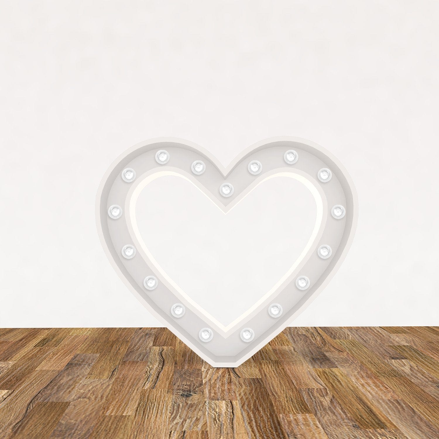 LED 3D Leuchtbuchstabe " Herz" - NEONEVERGLOW