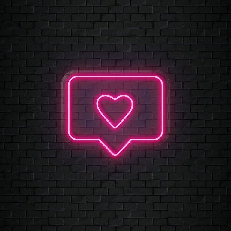 "Heart Herz Like" LED Neonschild Sign Schriftzug - NEONEVERGLOW