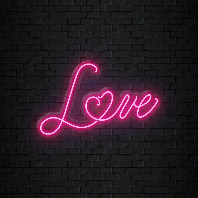 "Love" LED Neonschild Sign Schriftzug - NEONEVERGLOW