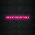 "Great Memories" LED Neon Sign Schriftzug - NEONEVERGLOW