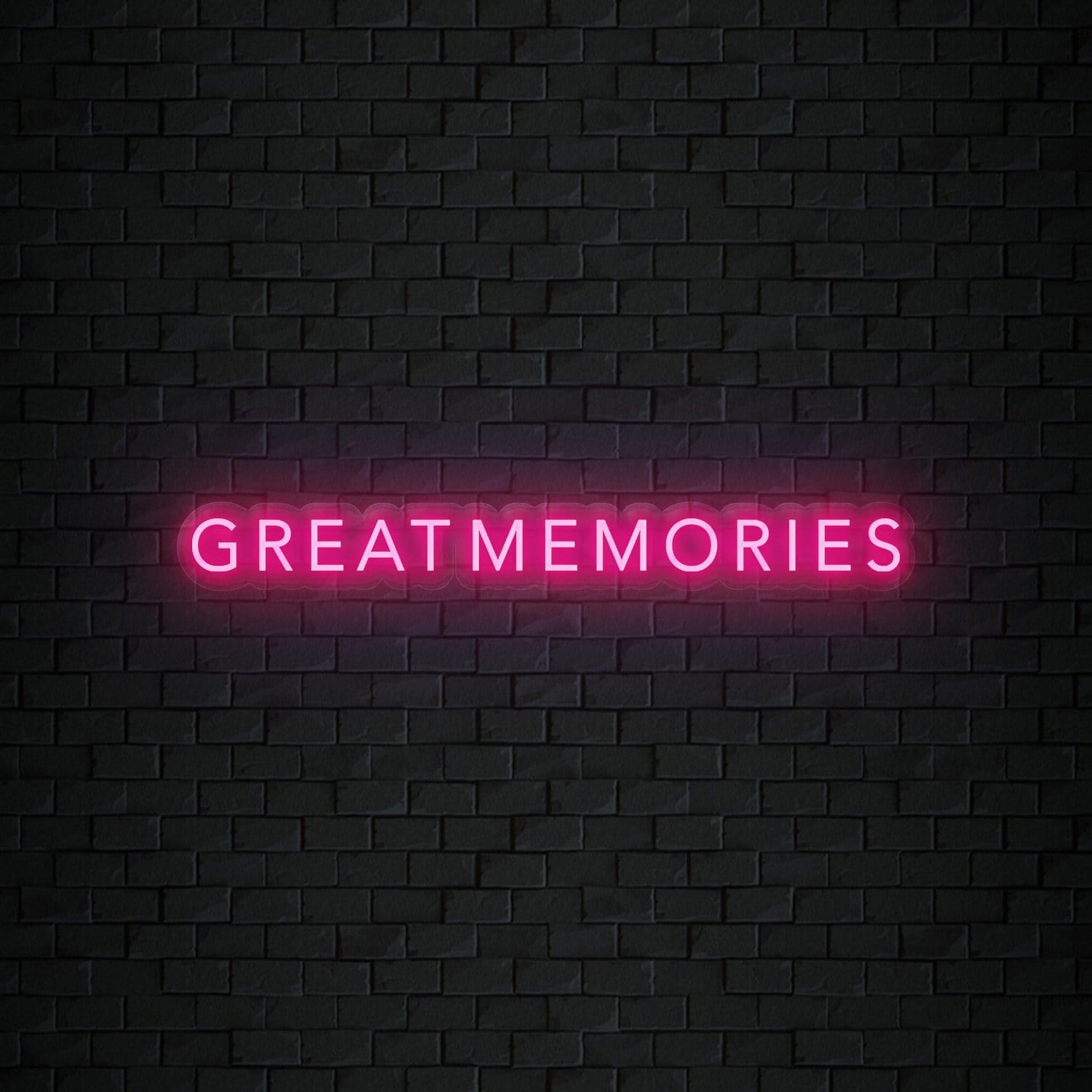 "Great Memories" LED Neon Sign Schriftzug - NEONEVERGLOW
