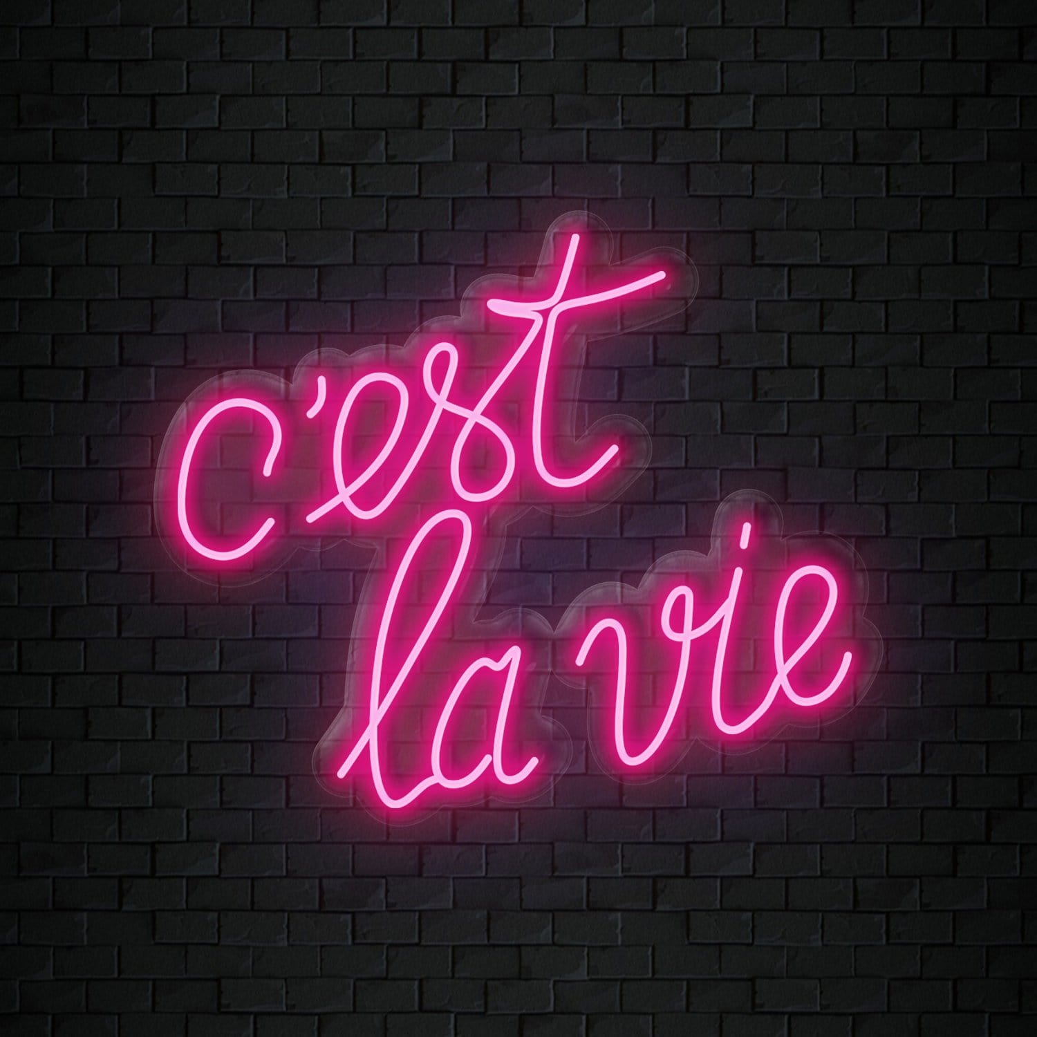 " C´est La Vie" LED Neonschild Sign Schriftzug - NEONEVERGLOW
