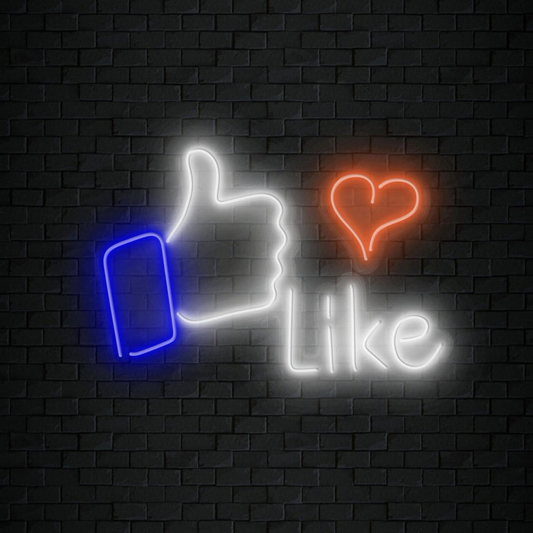 "Like" LED Neonschild Sign Schriftzug - NEONEVERGLOW
