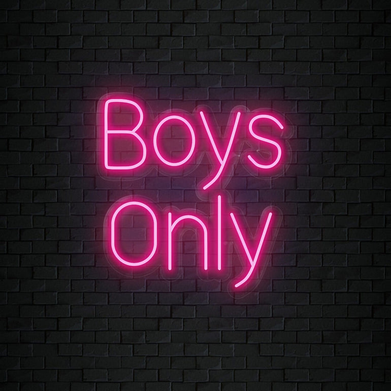 "Boys Only" LED Neon Sign Schriftzug - NEONEVERGLOW