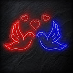 "Liebes Tauben" LED Neonschild - NEONEVERGLOW